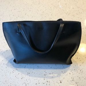 Furla Black Leather Mini Tote Bag Made in Italy